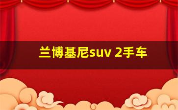 兰博基尼suv 2手车